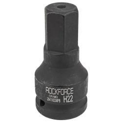 Головка-бита ударная 6-гранная 22мм, 3/4'' RockForce RF-26410022MPB