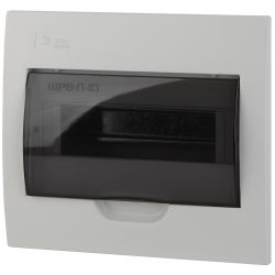 Корпус пластиковый встраиваемый ЭРА SIMPLE ЩРВ-П-10 IP41 прозрачная крышка белый | Корпуса пластиковые распределительные