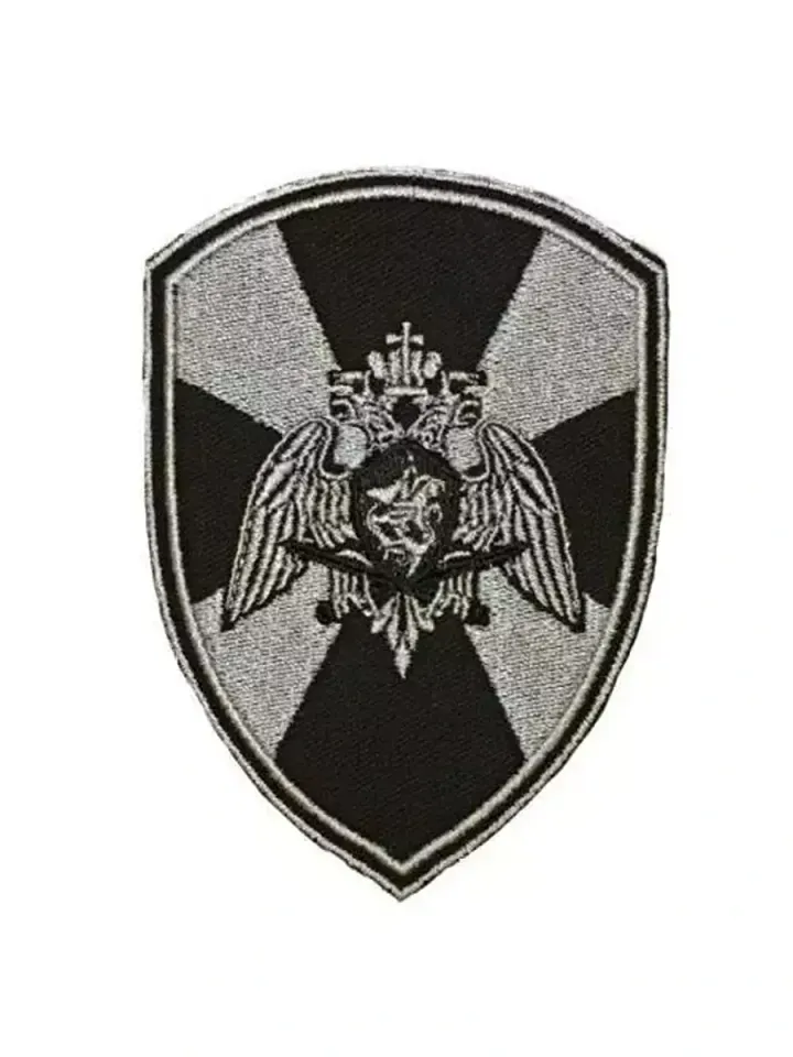 Шеврон Росгвардия вышитый орёл на липучке (серо-черный)