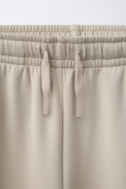 ZARA СПОРТИВНЫЕ БРЮКИ BARREL ИЗ МОДАЛА, ПЕСОЧНЫЙ