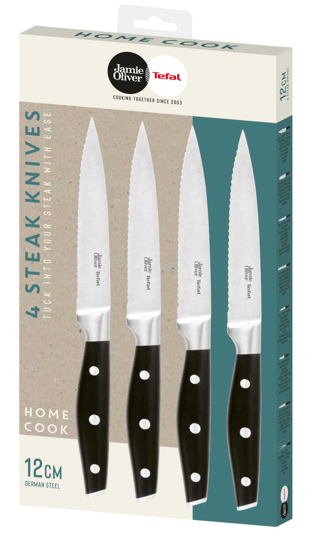 Набор ножей для стейка Tefal 4 предмета Jamie Oliver 12 cм K2670849