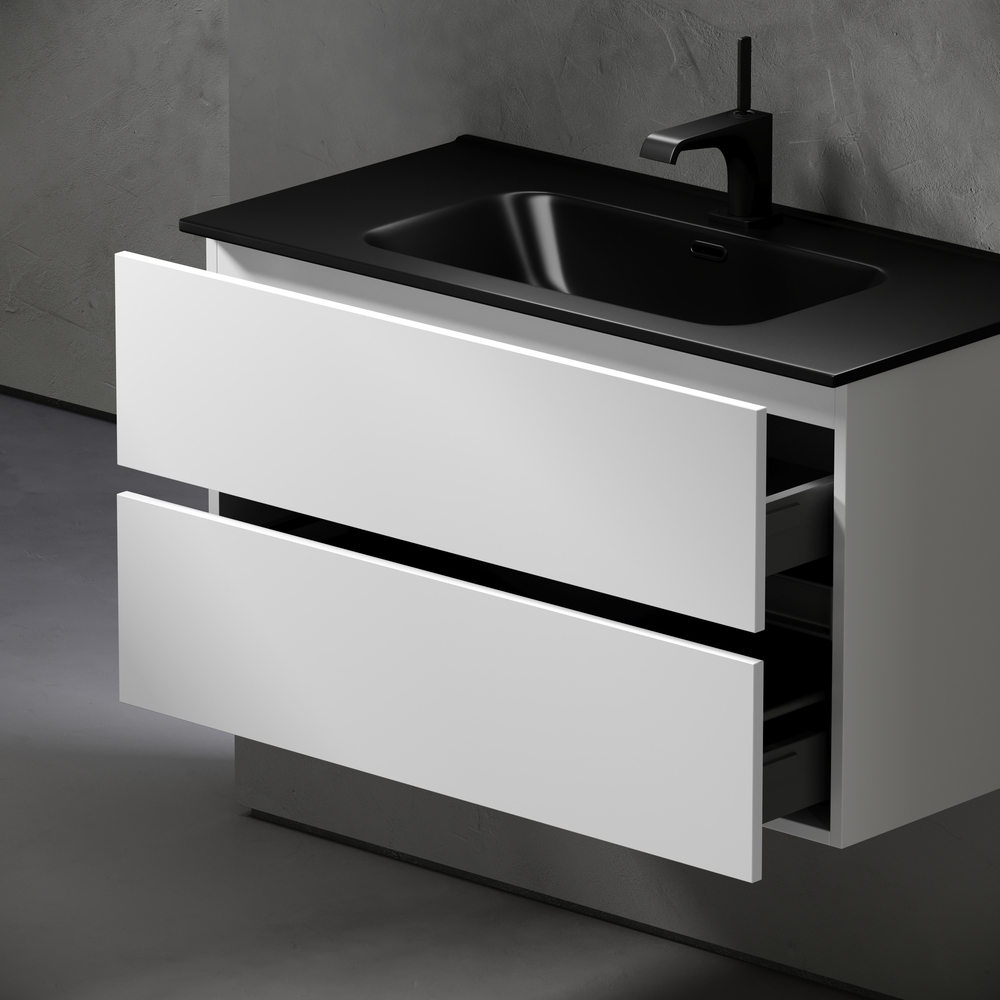 Тумба подвесная под раковину Sancos Urban, белый глянец 890х450х550, арт. UR90W