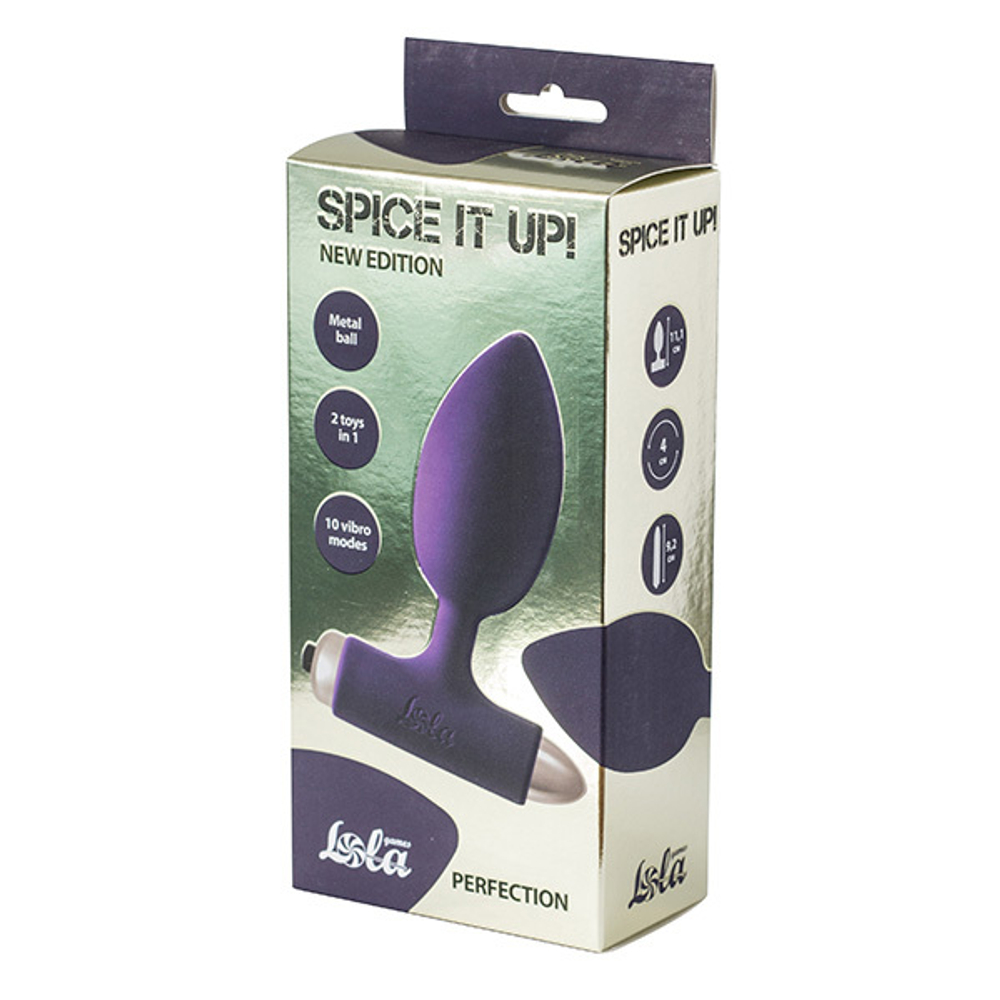 Анальный стимулятор 11,1см с вибрацией Lola Games Spice it up New Edition Perfection Ultraviolet 8014-04lola