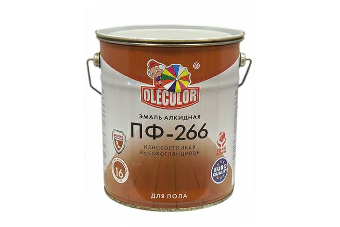 Золотистый 5 кг Olecolor Глянцевая ЭМАЛЬ для пола ПФ-266