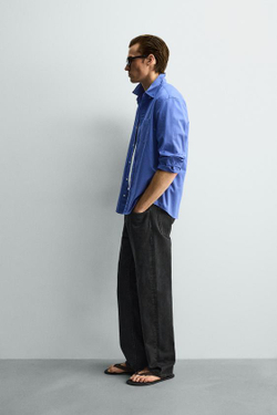 ZARA ДЖИНСЫ STRAIGHT FIT, ЧЕРНЫЙ