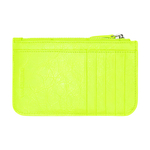 Balenciaga Le Cagole Fine Grained Sheepskin Coin Purse, Card Holder Women"s Fluorescent Yellow