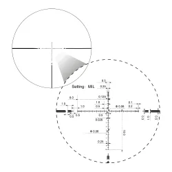 Оптический прицел Vector Optics ORION PRO MAX 6-24x50 HD FFP MIL (SCFF-61) - подробная схема прицельной сетки MIL