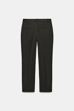 ZARA УКОРОЧЕННЫЕ БРЮКИ С НИЗКОЙ ПОСАДКОЙ, КОРИЧНЕВЫЙ
