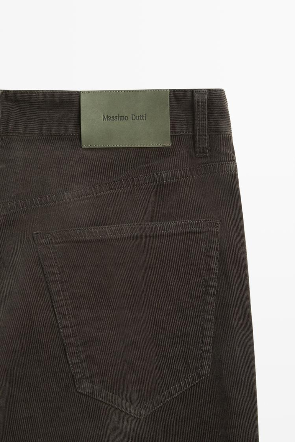 Massimo Dutti Вельветовые зауженные брюки, темно-серый