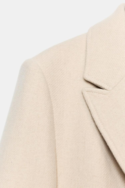 ZARA ПАЛЬТО С ПОДПЛЕЧНИКАМИ, БЕЖЕВЫЙ
