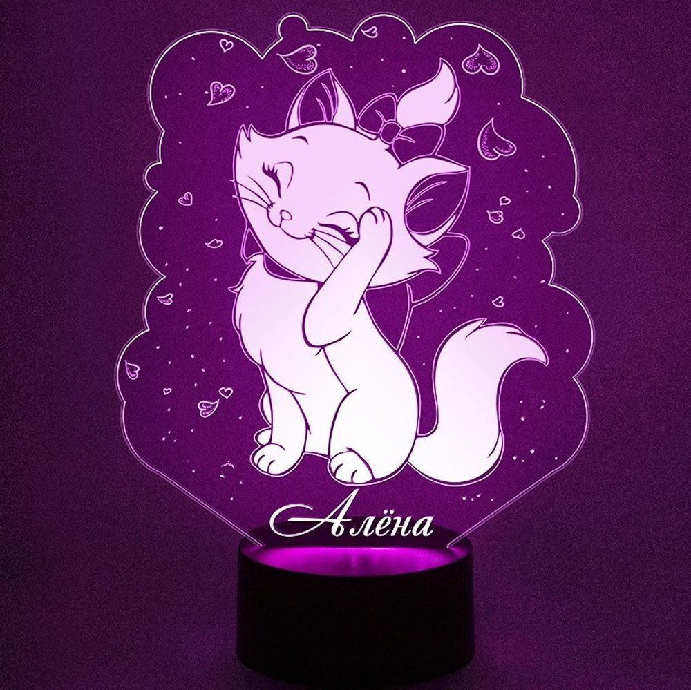 Ночник "Кошечка с именем Алена"