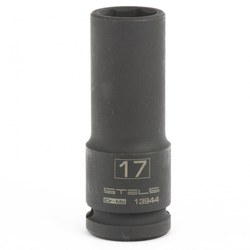 Головка ударная удлиненная шестигранная, 17 мм, 1/2, CrMo Stels