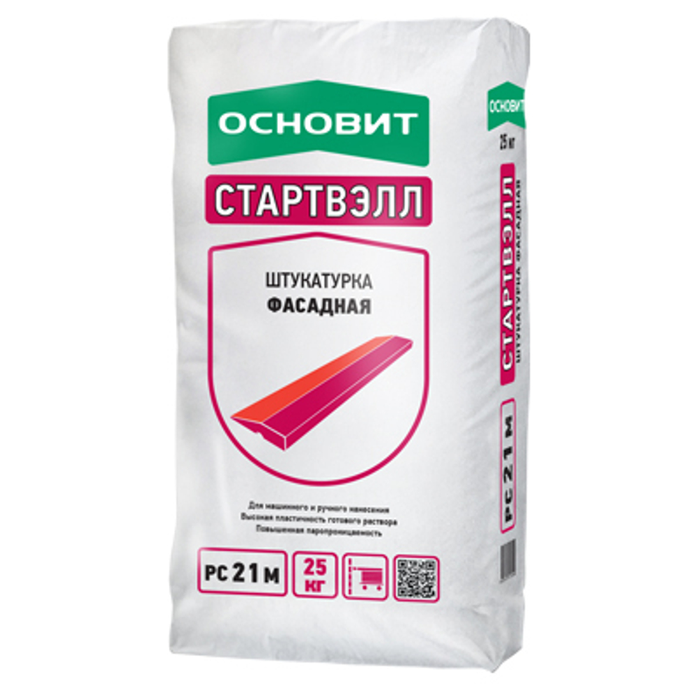 Штукатурка цементная Основит Стартвэлл РС21 М серый 25 кг