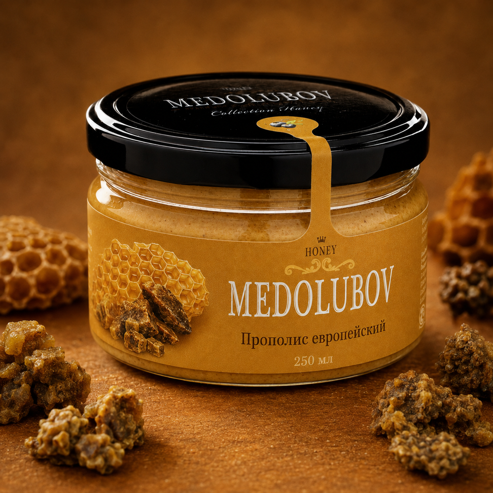 Крем-мёд MEDOLUBOV «Европейский прополис», 250 мл