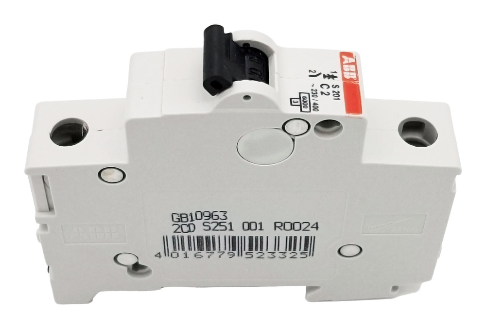 Выключатель автоматический ABB S 201 C2 1P 2CDS251001R0024
