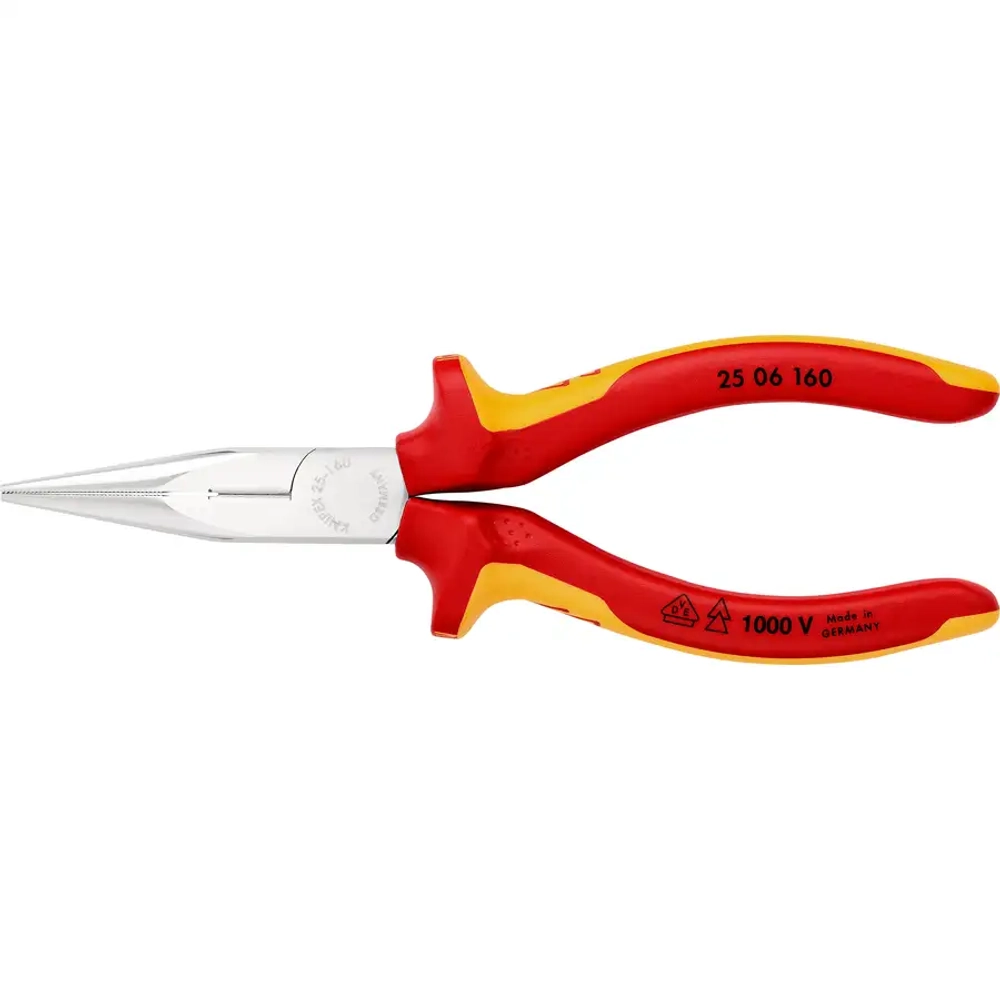 Длинногубцы хромированные 160 мм Knipex 25 06 160