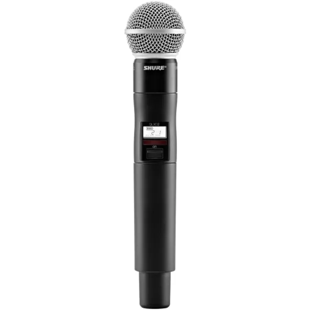 Shure QLXD2/SM58 — цифровой ручной передатчик с капсюлем (24 бит, AES-256, до 10 ч работы)