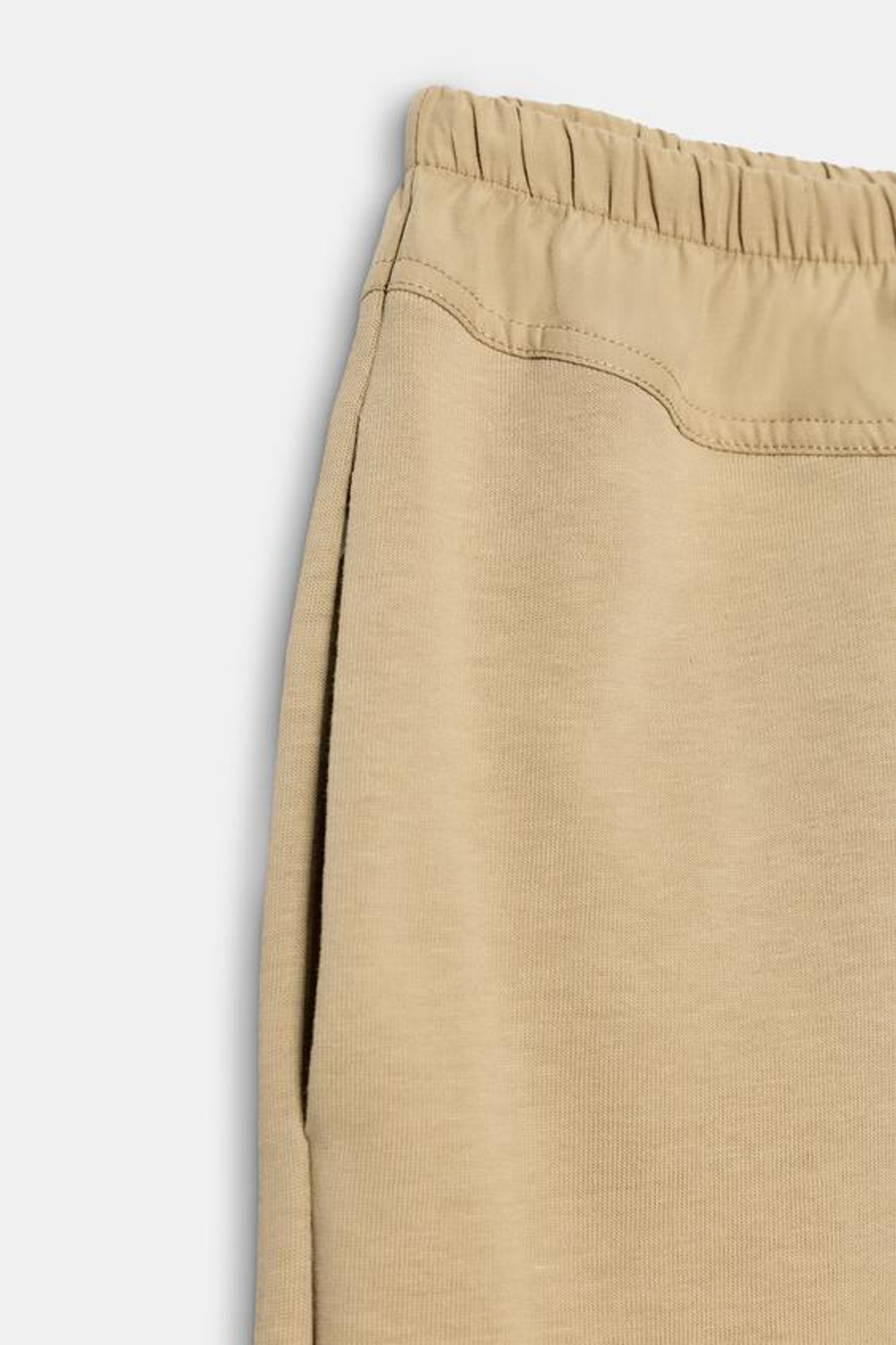 ZARA КОМБИНИРОВАННЫЕ БРЮКИ-ДЖОГГЕРЫ, РЫЖЕВАТО-КОРИЧНЕВЫЙ