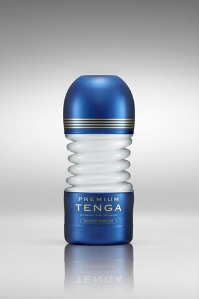 Мастурбатор TENGA PREMIUM Rolling Head CUP (Цвет: синий, белый)
