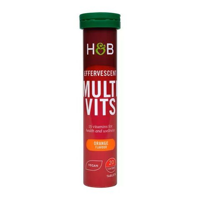 Мультивитамины Holland & Barrett со вкусом апельсина 20 шипучих таблеток (из Литвы)