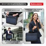 Сумка-портфель BRAUBERG "Forward" с отделением для ноутбука 15,6", темно-синяя, 29х40х9 см, 270833