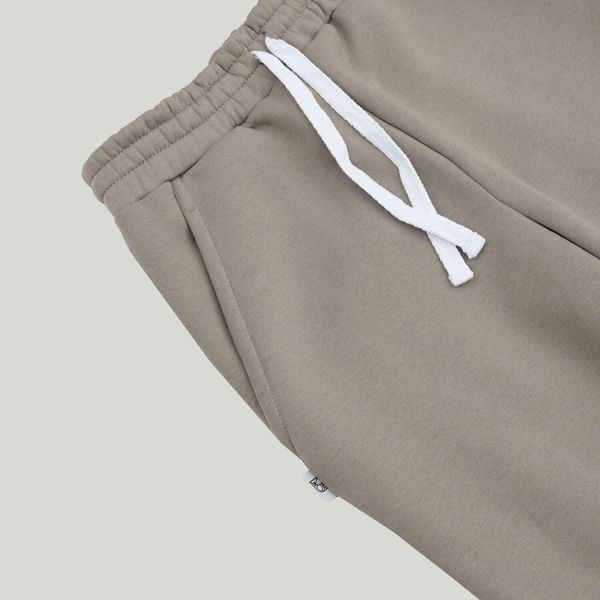 Брюки Sharkskin широкие утепленные бежевые - фото 6