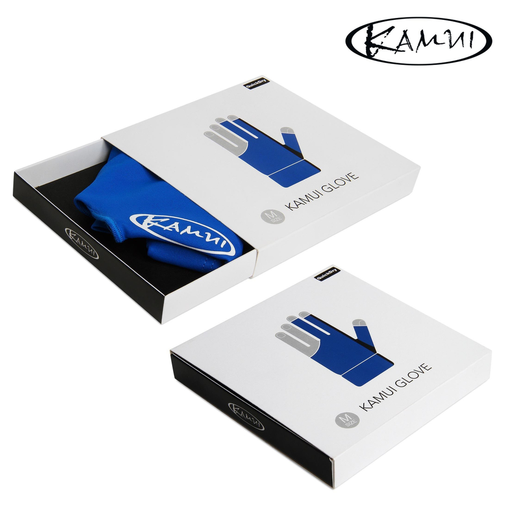 Перчатка для бильярда "Kamui QuickDry" синяя/черная левая XS