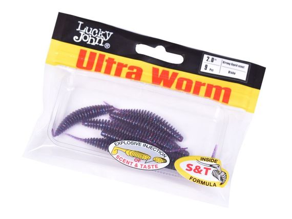Слаги съедобные LJ Pro Series TRICK ULTRAWORM 2,0in (5 см), цв. S63, 9 шт.