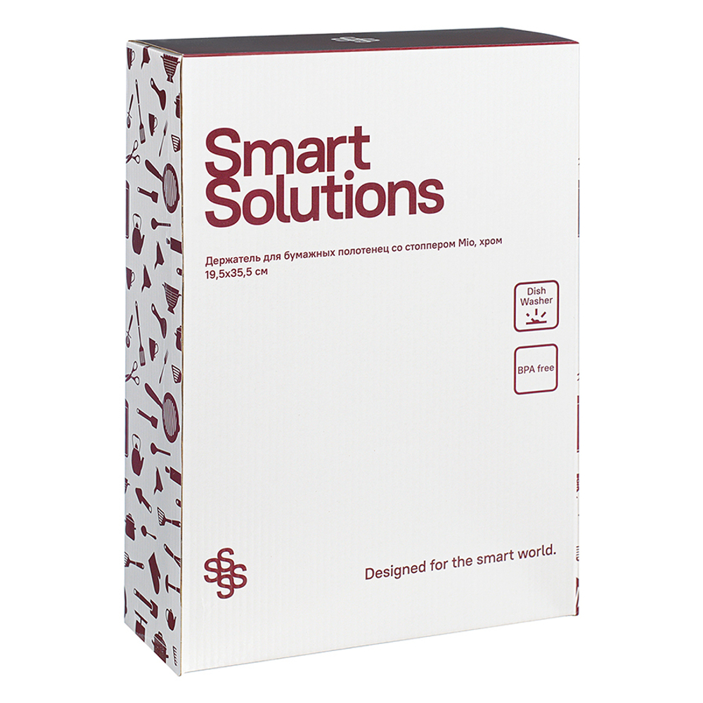 Держатель для бумажных полотенец 19.5х37см Smart Solutions Mio черный/хром