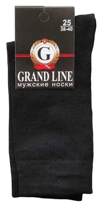 Носки мужские GRAND LINE (М-130), чёрный, р. 27