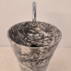 Раковина напольная из мрамора Pedestal Doreng Spiral MN-04200 (45*45*90 см)