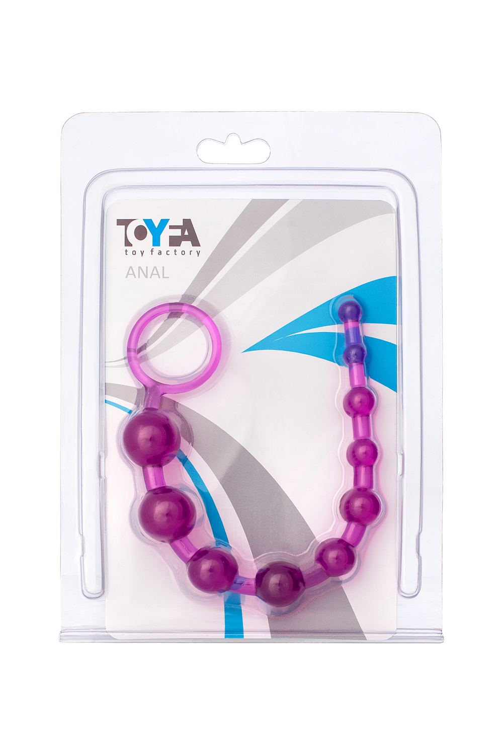 Анальная цепочка фиолетовая ToyFa 26 см