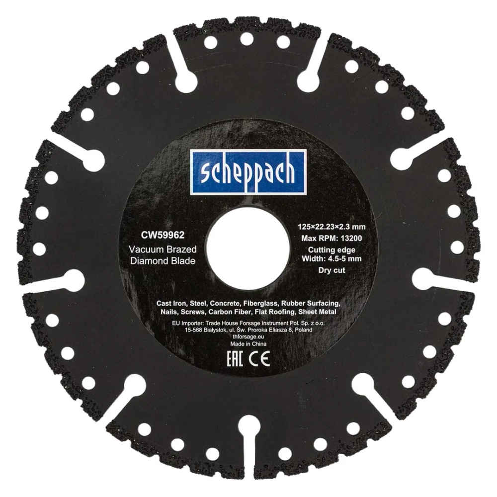Круг отрезной 125*22,23*2,3мм Scheppach Sch-CW59962