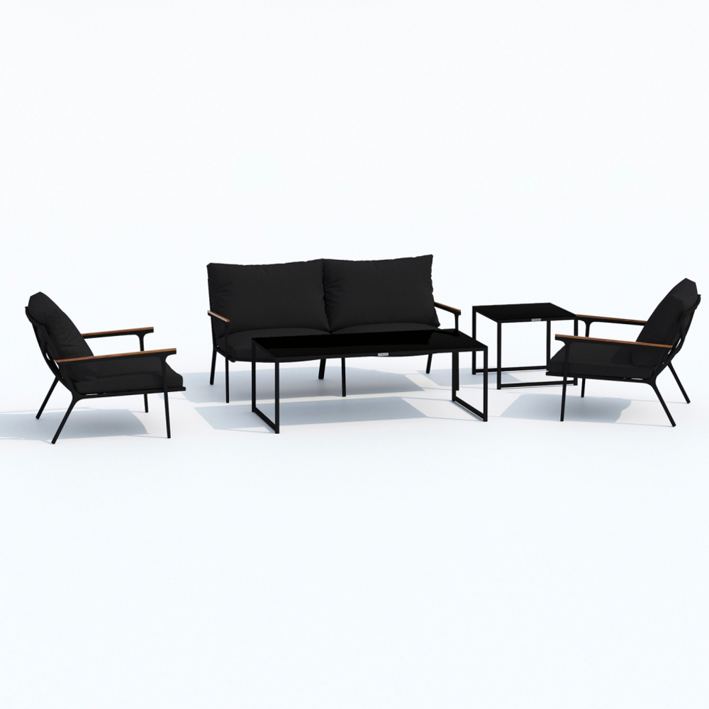 Лаунж зона Ideal Patio ФЕСТА черная с двухместным диваном