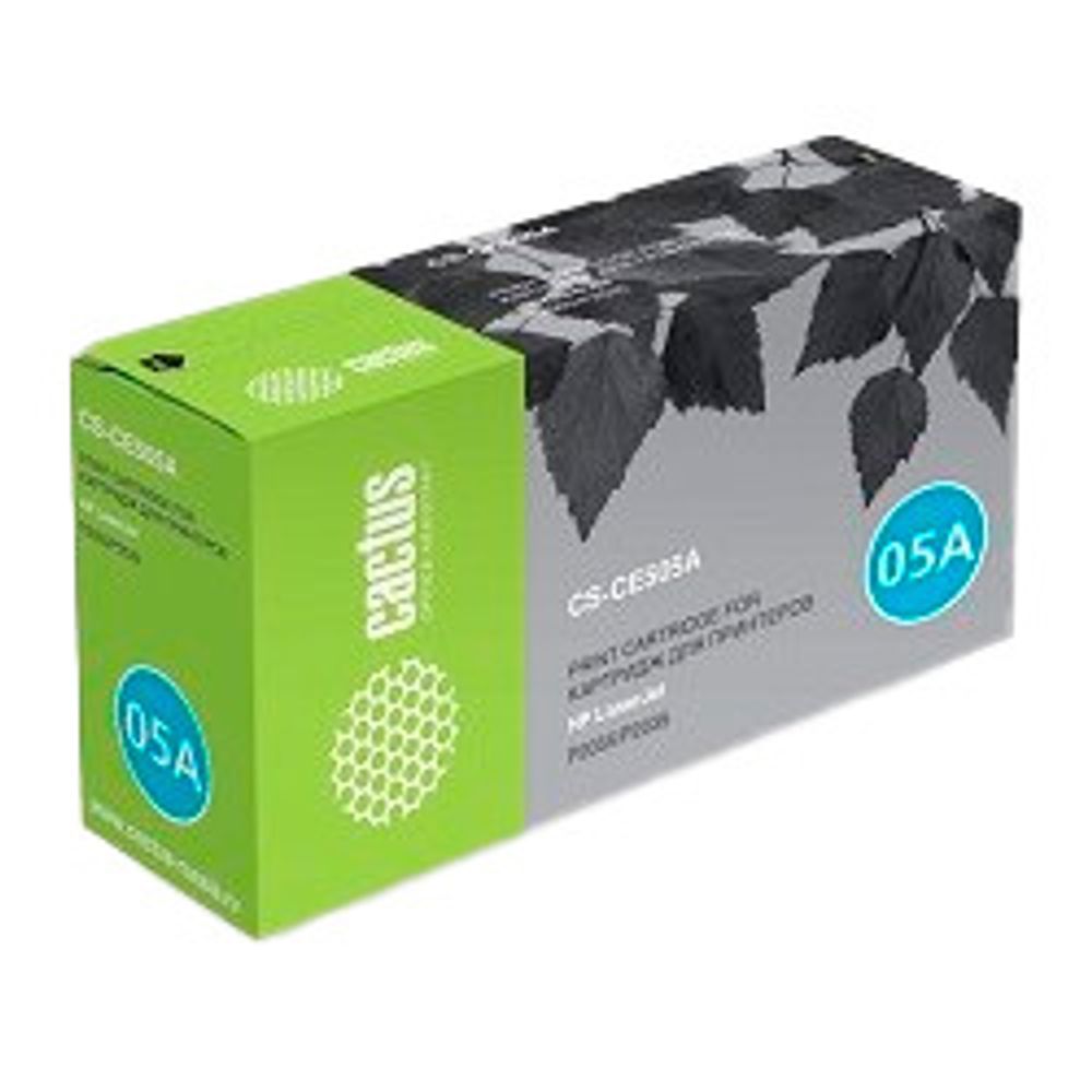 CACTUS CE505A Картридж (CS-CE505AS) для HP LJ P2055/P2035 (2300 стр.) CACTUS CE505A Картридж (CS-CE505AS) для HP LJ P2055/P2035 (2300 стр.)
