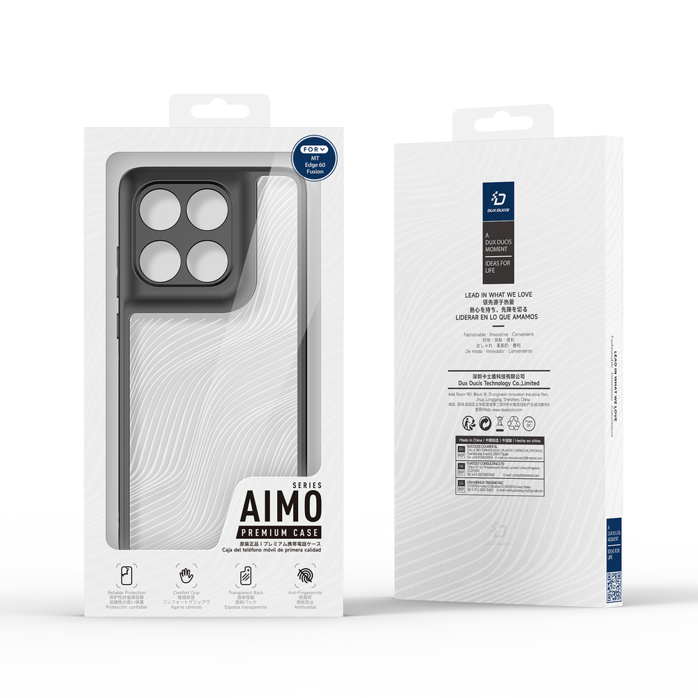 Тонкий чехол с мягкими рамками от Dux Ducis для Motorola Edge 60 Fusion, серия Aimo Series Case