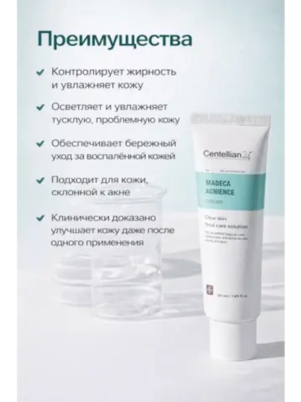Крем для лица от акне и воспалений для проблемной кожи