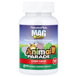 NaturesPlus, MagKidz®, Animal Parade®, жевательный магний для детей, вишня, 90 таблеток в форме животных (50 мг в 1 таблетке)