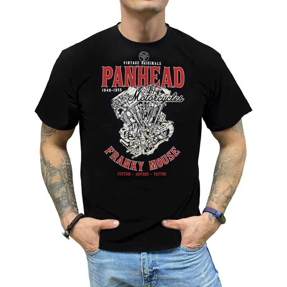 Футболка Franky Mouse Panhead 1948-1955 (S / черный)