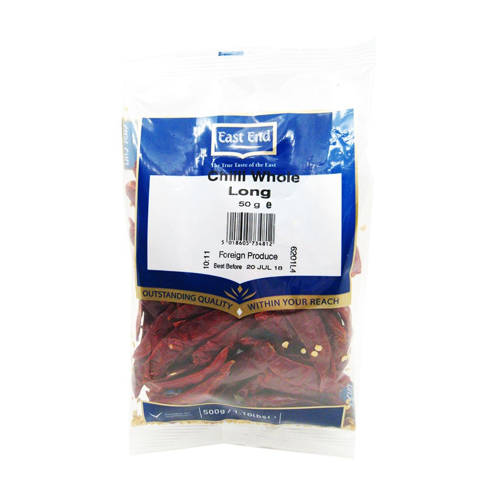 East End Chilli Whole Long Перец чили красный длинный, 50г