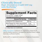 Doctor's Best, коэнзим Q10 с высокой степенью всасывания, с BioPerine, 200 мг, 60 вегетарианских мягких таблеток