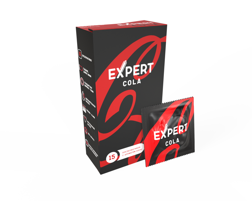 Expert Cola №15 Презервативы с ароматом Колы 15шт -- 9489ex