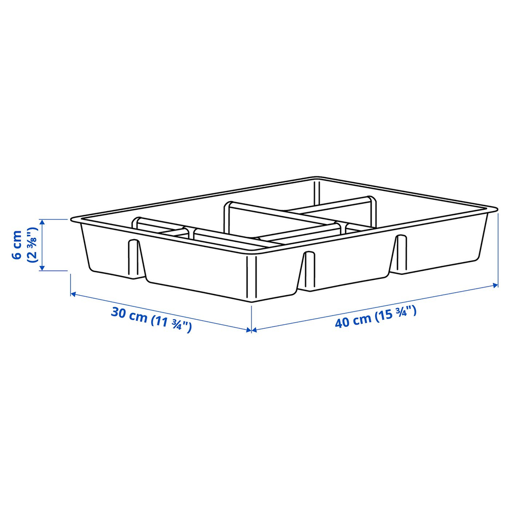 IKEA RAGGISAR  (ИКЕА РАГГИСАР)  -  Короб для хранения - тёмно-серый 40x30 см
