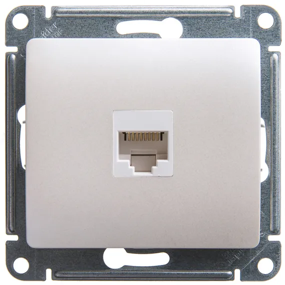 Розетка компьютерная RJ45 Cat 5e Systeme Electric Glossa Перламутр GSL000681K