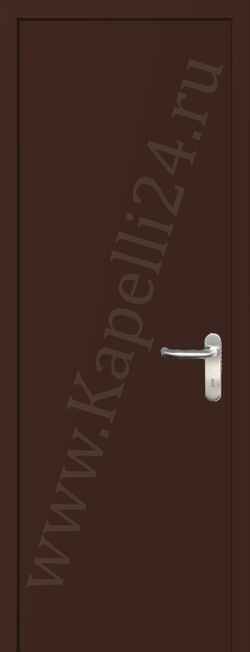 Дверь влагостойкая пластиковая KAPELLI multicolor ДГ RAL 8016 Махагон коричневый + коробка