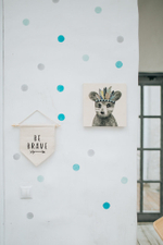 Интерьерная наклейка Watercolor Polka Dots — зелёный
