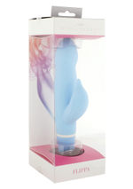 Голубой вибратор VIBE THERAPY FLIPPA - 14 см.
