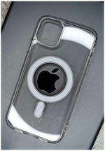 AV-Retail / Чехол силиконовый прозрачный с MagSafe для iPhone 12/12 Pro