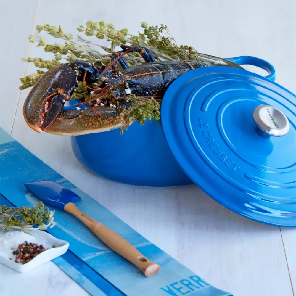 Чугунная кастрюля Le Creuset, Синий - 5