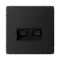Розетка компьютерная RJ45 + RJ45, Cat 5e Systeme Electric ArtGallery Карбон GAL001085